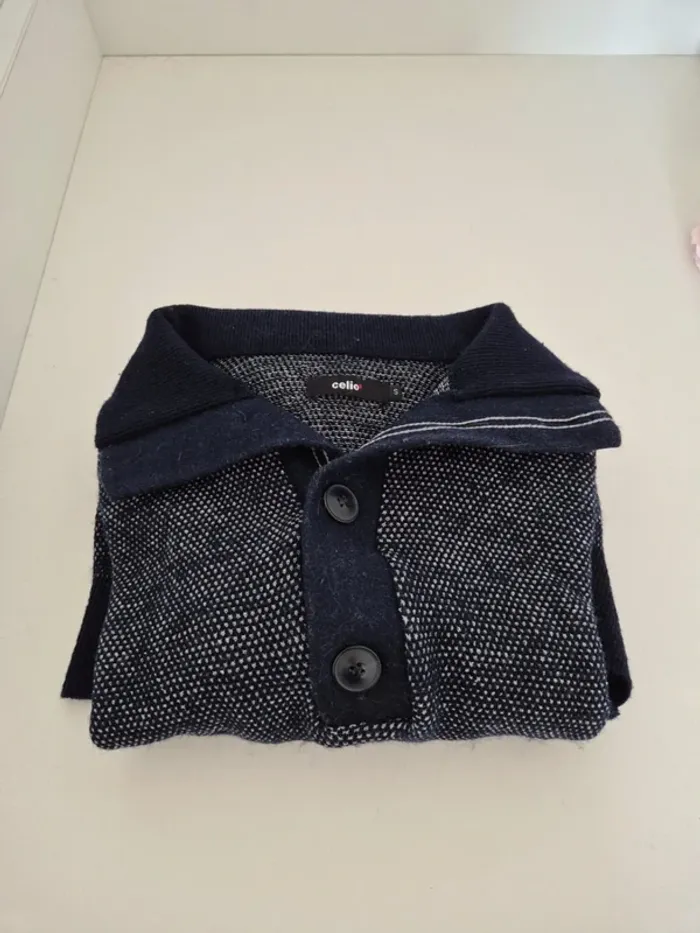 Pull Celio man homme Taille S bleu marine manches longues - photo numéro 8
