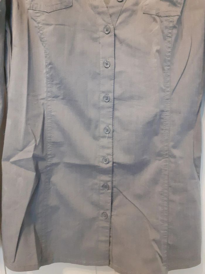 Chemise  gris Claire - photo numéro 10