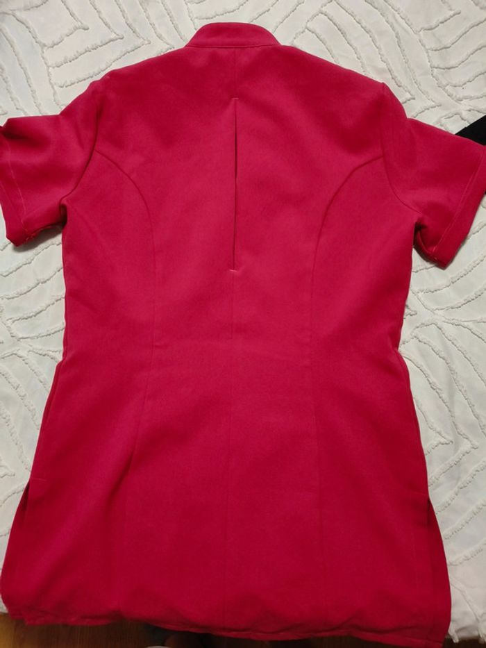 Blouse professionnelle esthéticienne fushia - photo numéro 4