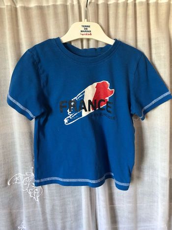 T-shirt bleu UEFA FRANCE Euro 2016 3/4 ans