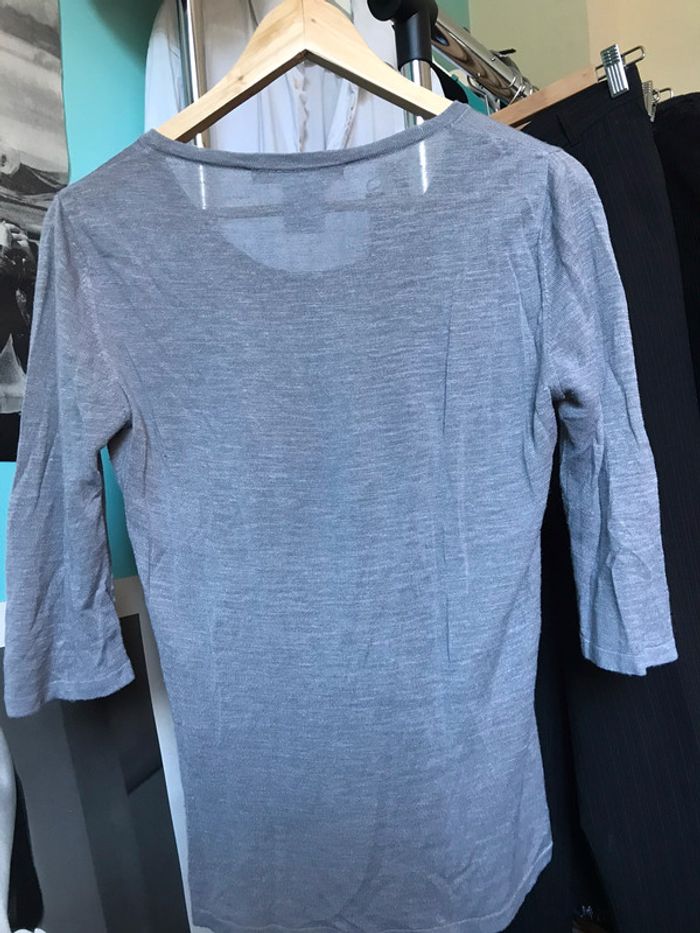 Tee shirt gris manches 3/4 - photo numéro 3