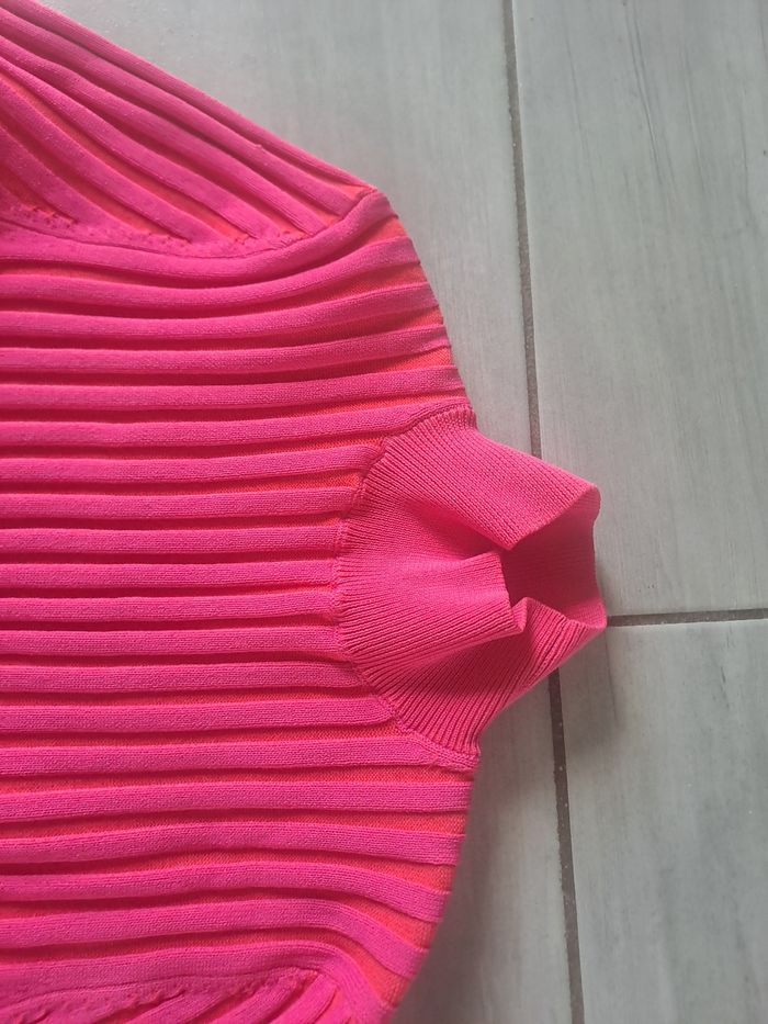 Robe longue moulante rose Zara Taille S - photo numéro 4