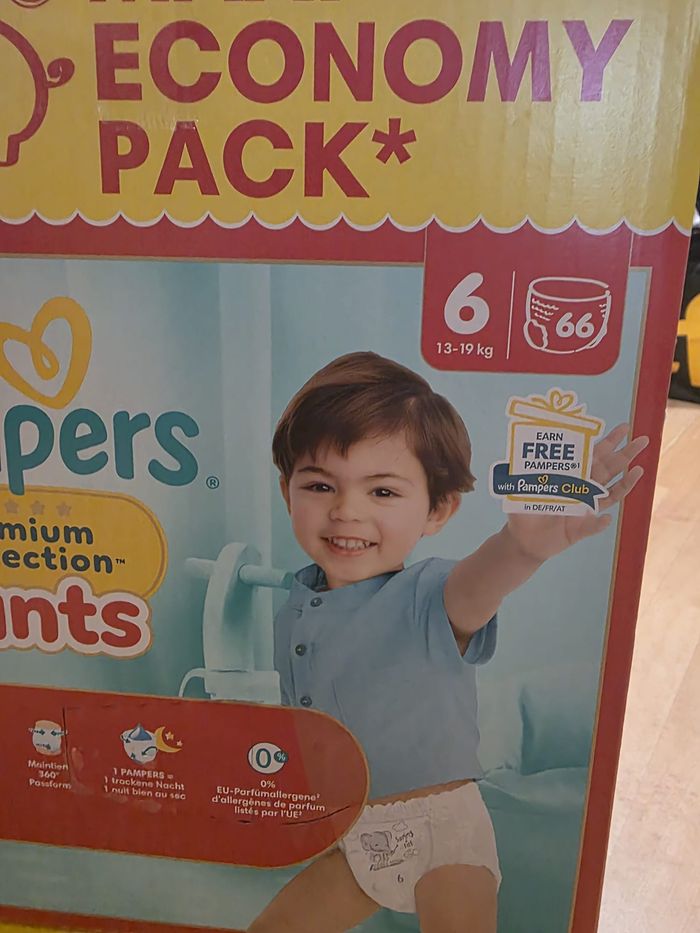 2 cartons pampers premium protection pants T6 - photo numéro 2