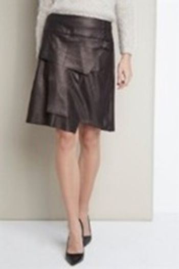 BREAL - Jupe effet cuir Chocolat T42