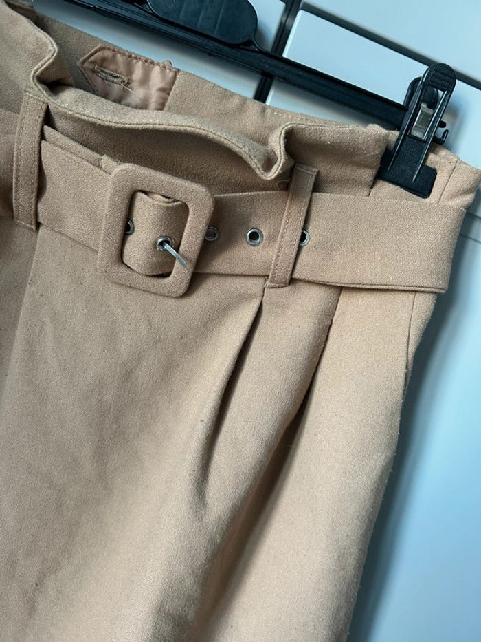 Jupe chic beige ceinture - photo numéro 2