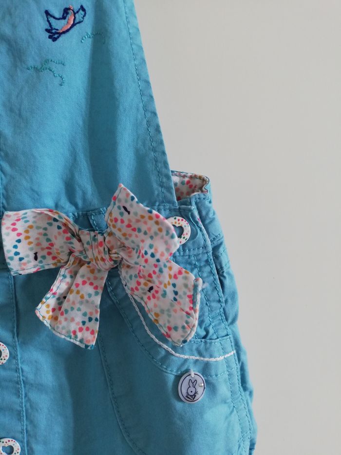 Robe salopette turquoise, 6 mois, Sergent Major, en très bon état - photo numéro 3