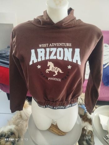 #kytieSfemme. Sweat à capuche manches longues taille S