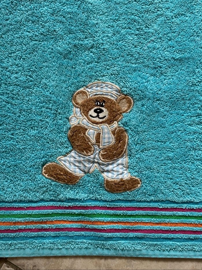 Serviette et gant de toilette ours - photo numéro 2