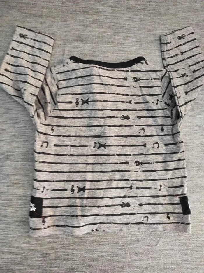 Tee-shirt manches longues rock Kiabi 6 mois - photo numéro 3