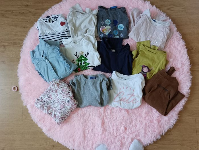 Lot 12 tee shirt fille 6 ans Manches longues