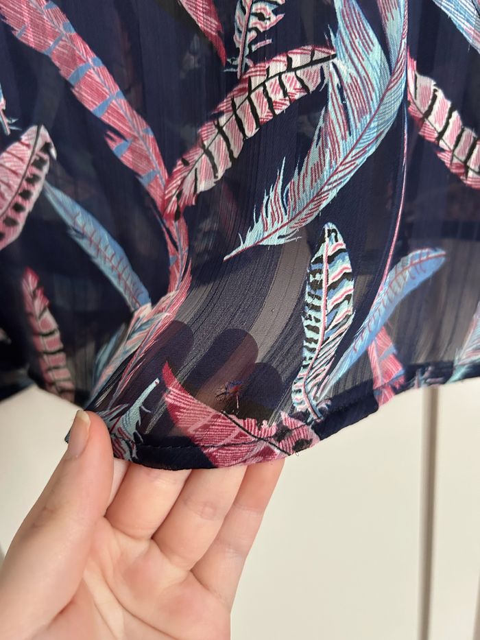 Blouse marine à motifs transparente Giorgia Gori Tailles S-M - photo numéro 7