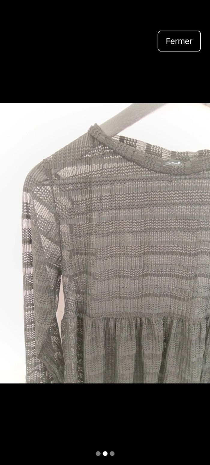 Haut transparent noir dentelle - photo numéro 2