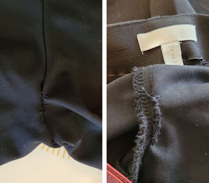 H&M Pantalon Noir TM/TFr38-Noir-Coupe Ajustée&Taille Elastiquée - photo numéro 10