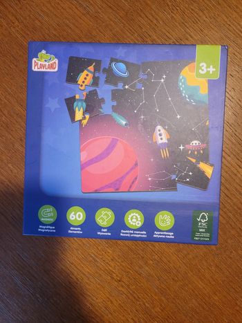 Lot de 3 puzzles aimantés thème espace