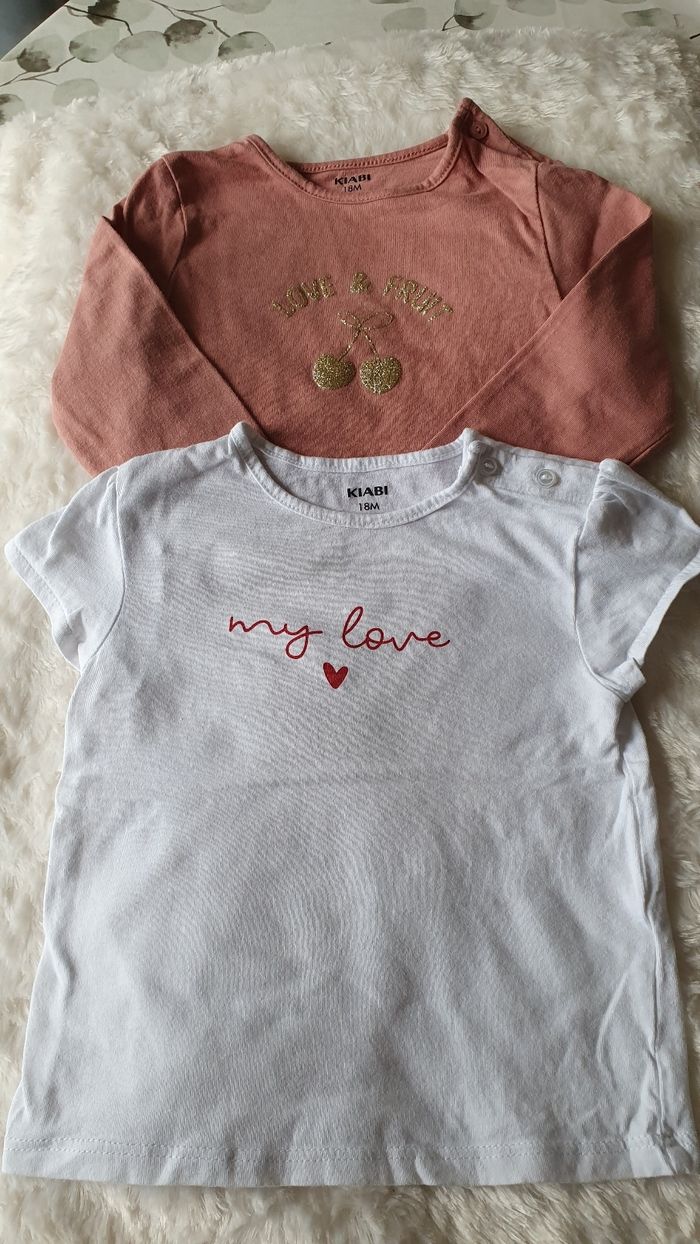 Lot de 2 tee-shirts fille,  Kiabi