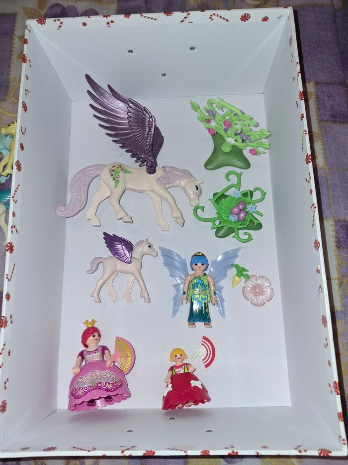 Lot playmobil chrvaux pegase et princesses et fée - photo numéro 2