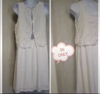 Robe blanche dos ajouré femme.36..