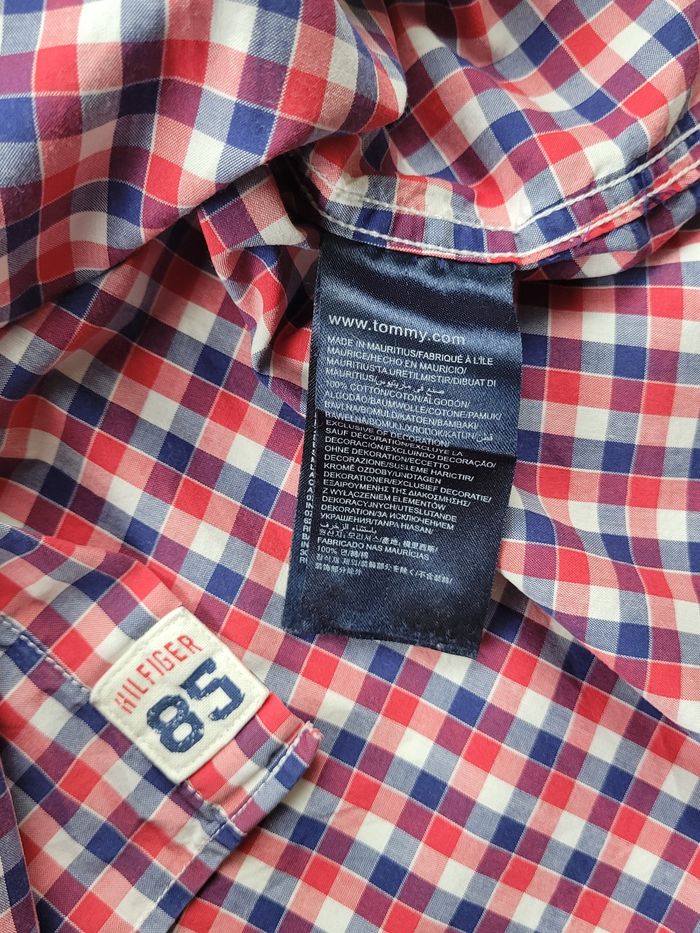 Chemise Tommy Hilfiger – New York Fit – Taille S – Petit Carreaux Bleu Blanc Rouge - photo numéro 7