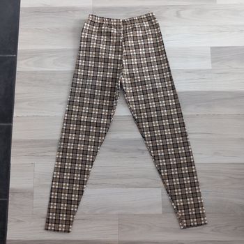 Pantalon femme vintage à motifs à carreaux Halogène taille 38