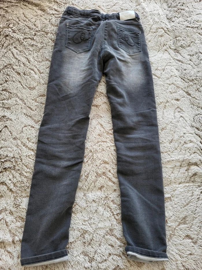 Jean used gris stretch 10 ans orchestra taille réglable et fermeture par accroche - photo numéro 5