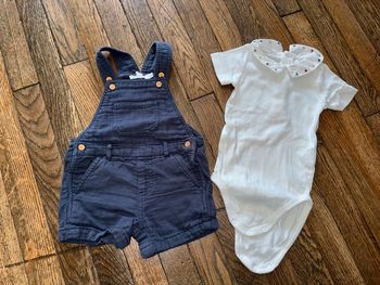 Salopette et body Bout’chou 6 mois