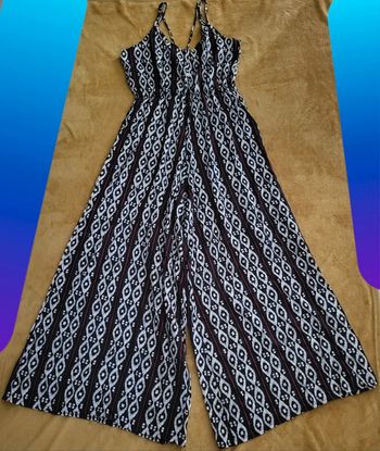 Combinaison femme à jambes largs 100% rayon