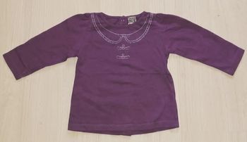 T-shirt manches longues violet - Tape à l'œil - 9 mois (74cm)