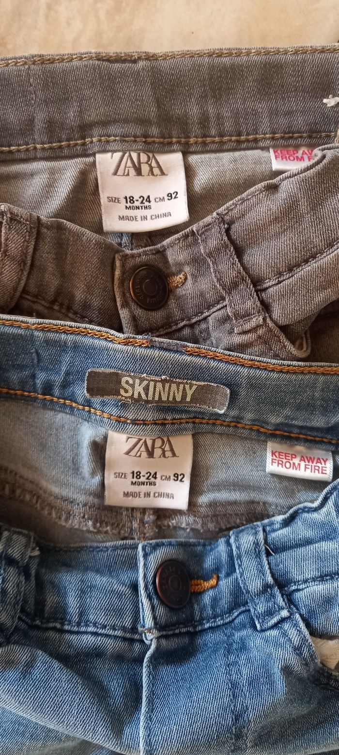 Lot 2 jeans skinny mixte taille 18/24 mois - photo numéro 10
