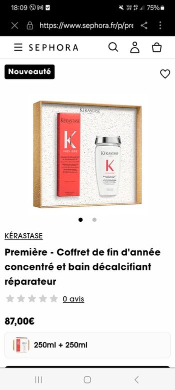 Coffret kerastase decalcifiant ultra réparateur