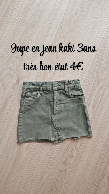 Jupe en jean kaki 3A zara