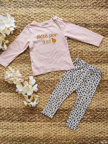 Ensemble printemps fille 24 mois