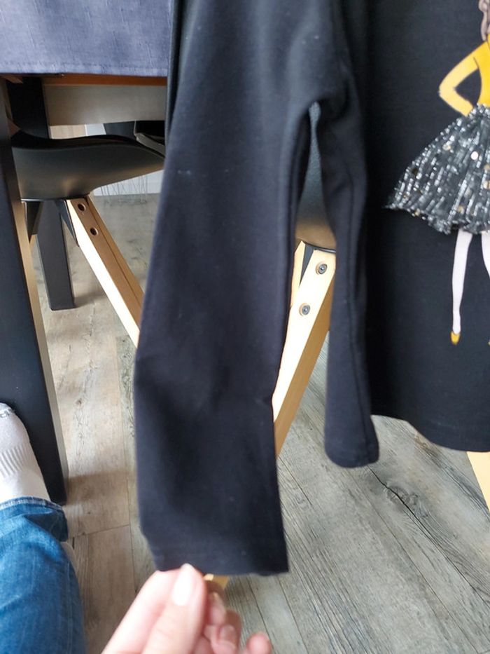 Tee-shirt manches longues noir 5 ans - photo numéro 5