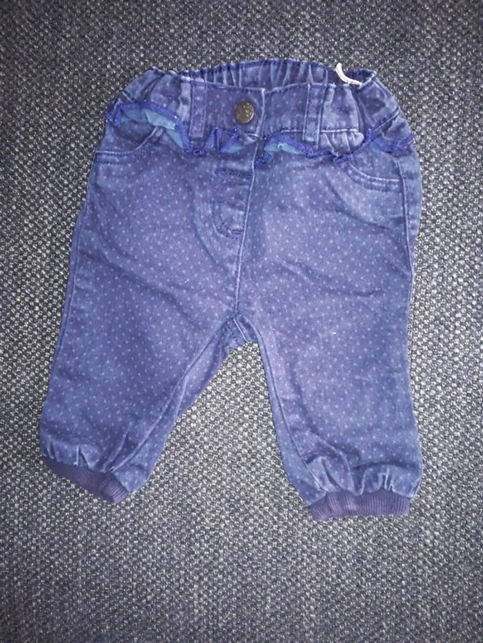 Joli ensemble été, jean et tee-shirt, bébé fille, 9mois - photo numéro 6