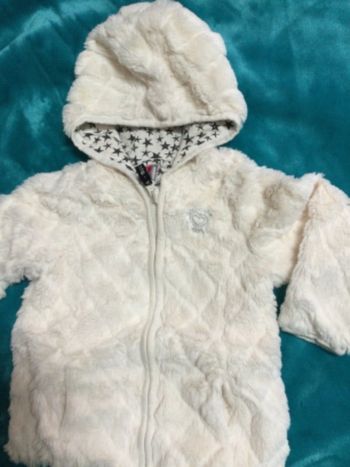 jolie veste fourrure avec capuche orchestra 3 ans tbe