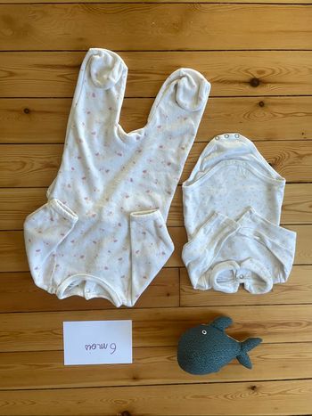 Ensemble pyjama velours + pyjama 12 mois Bouchara