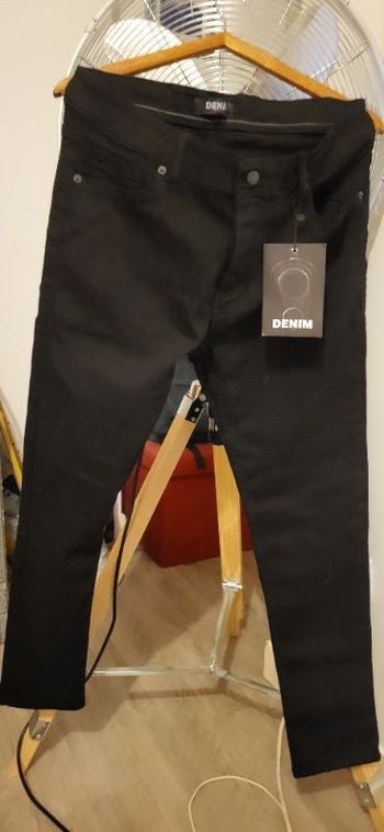 Jean noir denim homme