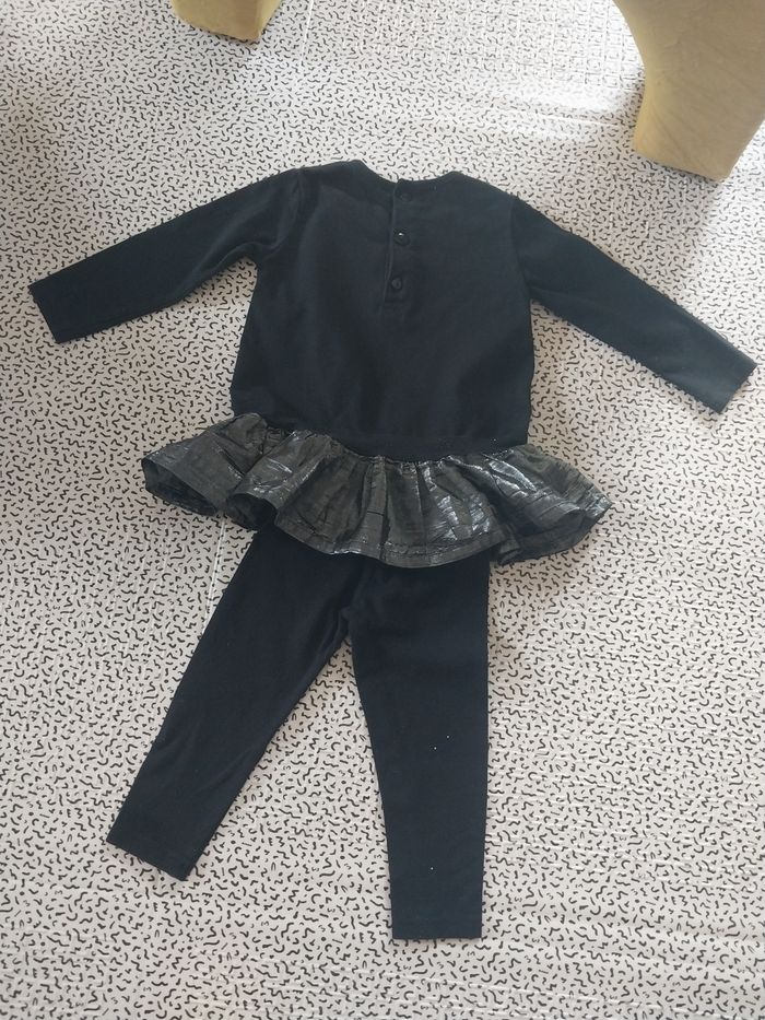 Ensemble fille 18 mois – tunique étoile + legging pailleté - photo numéro 6
