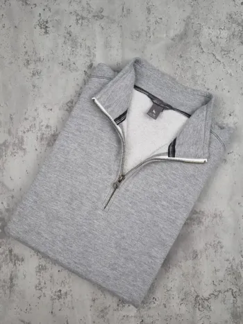 Sweat 1/4 zip Eddie Bauer gris – Taille XL Homme