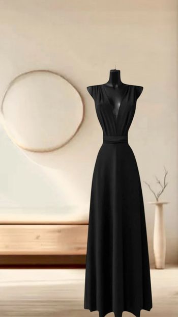 Sublime robe d’été multi positions noire pour occasions