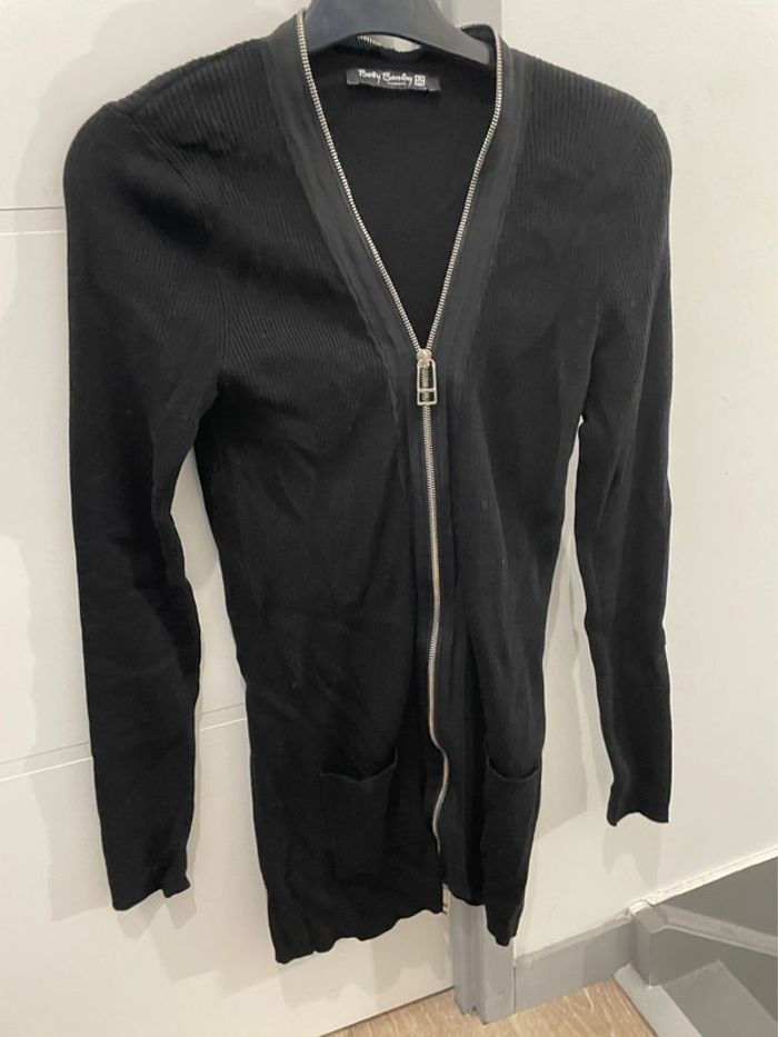 Gilet long noir moulant taille 38 - photo numéro 3