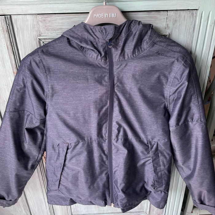 Blouson coupe-vent et pour la pluie avec capuche en polaire
