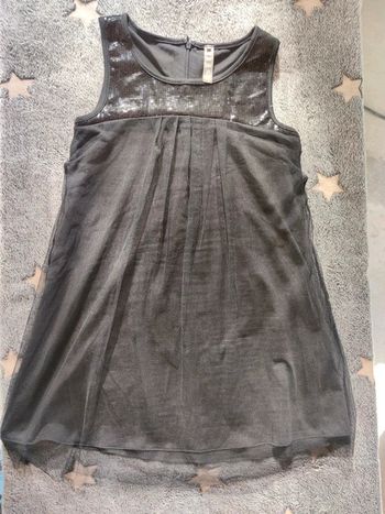 Robe gris anthracite habillée caprice de filles 10 ans