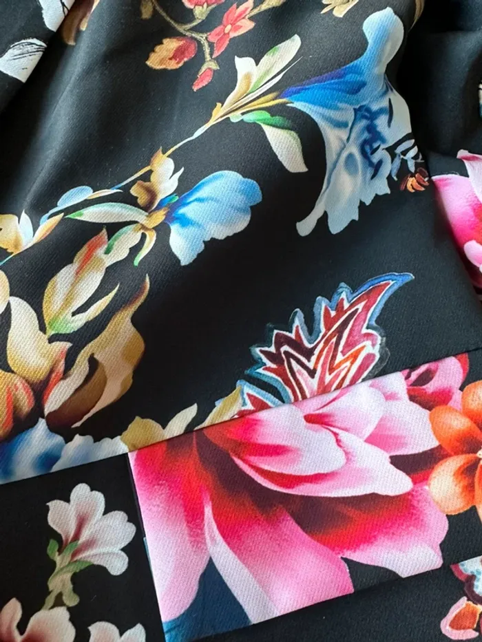 Blazer veste fleur mi longue - photo numéro 8