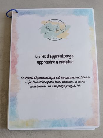 Livret d'apprentissage pour compter