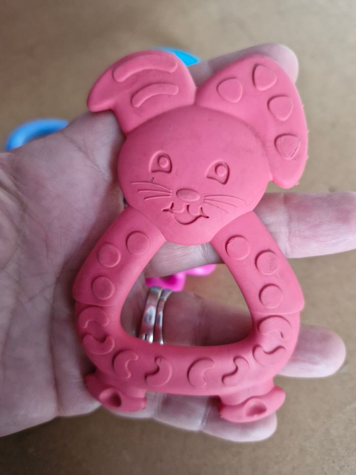 Duo de Hochets lapin sensoriel et dentition - photo numéro 6