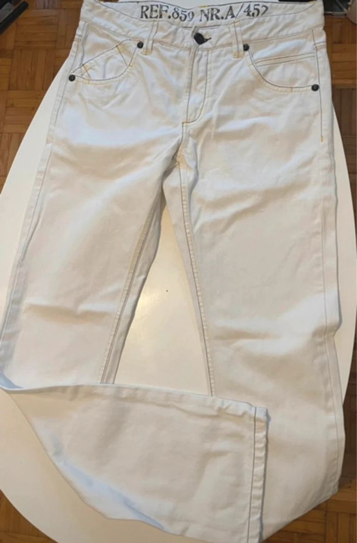 Jean blanc neuf en coton taille 42 Black soul