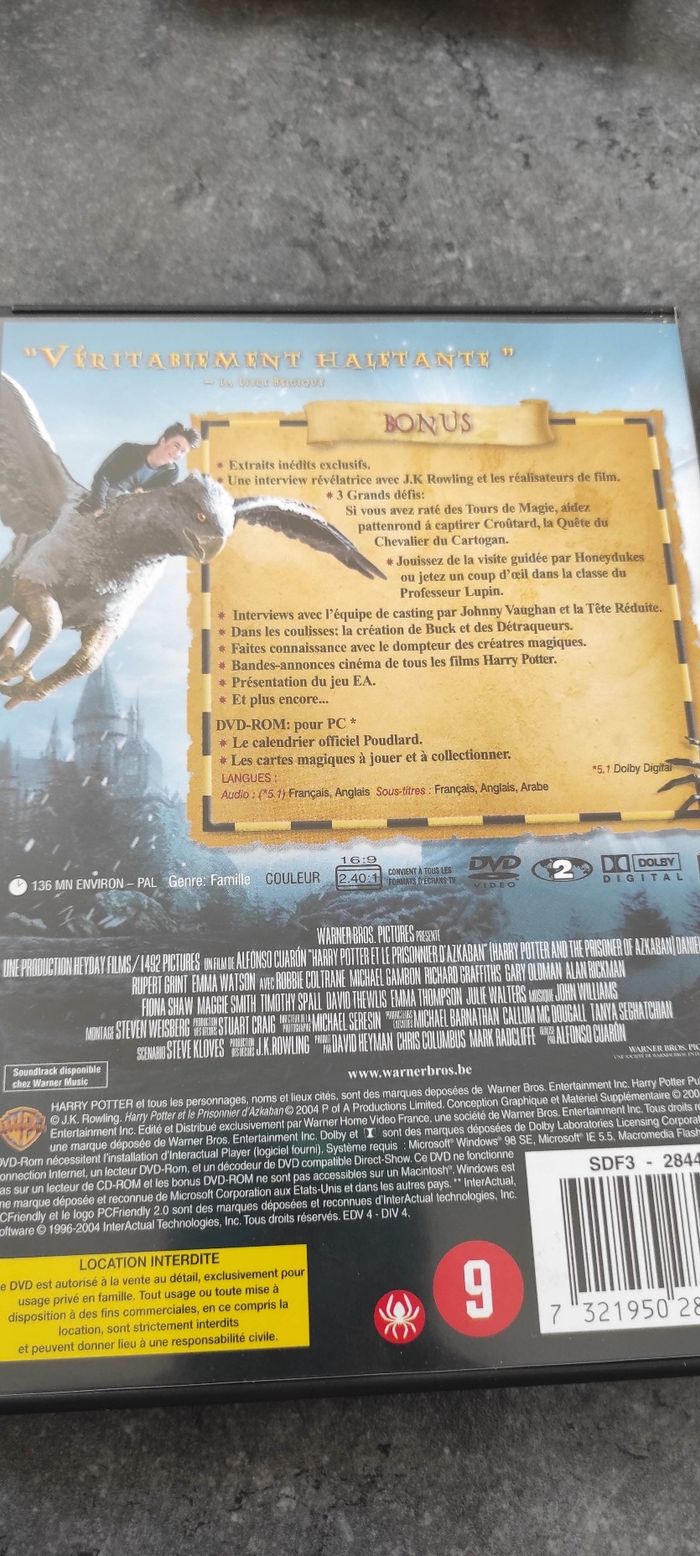 DVD Harry Potter et le prisonnier d'Azkaban - photo numéro 2