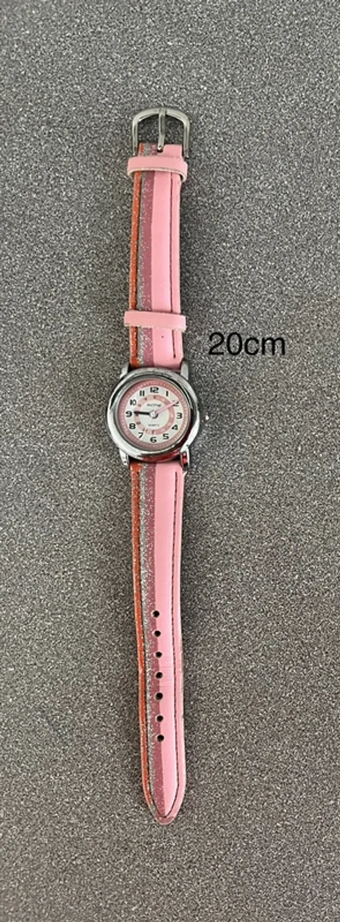 Montre enfant à aiguilles pour apprentissage de l’heure / rose / 20cm Inotime