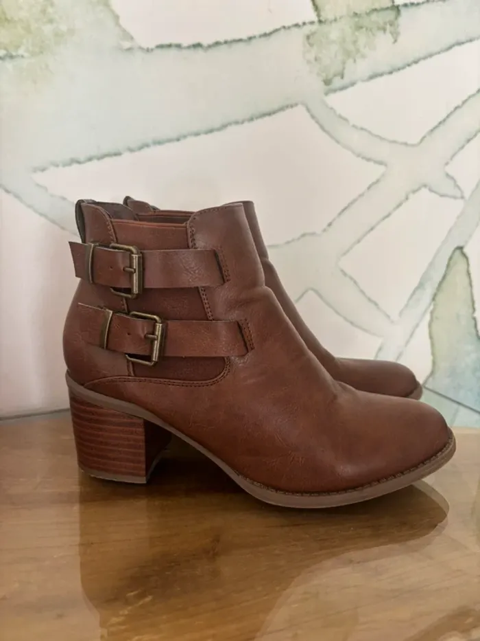 Bottines à talons marron femme My Botega