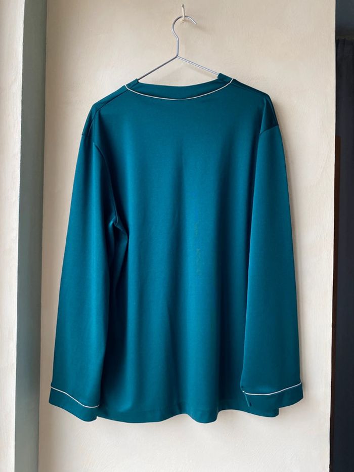 Top vert satiné vintage Dusen T6 - photo numéro 6